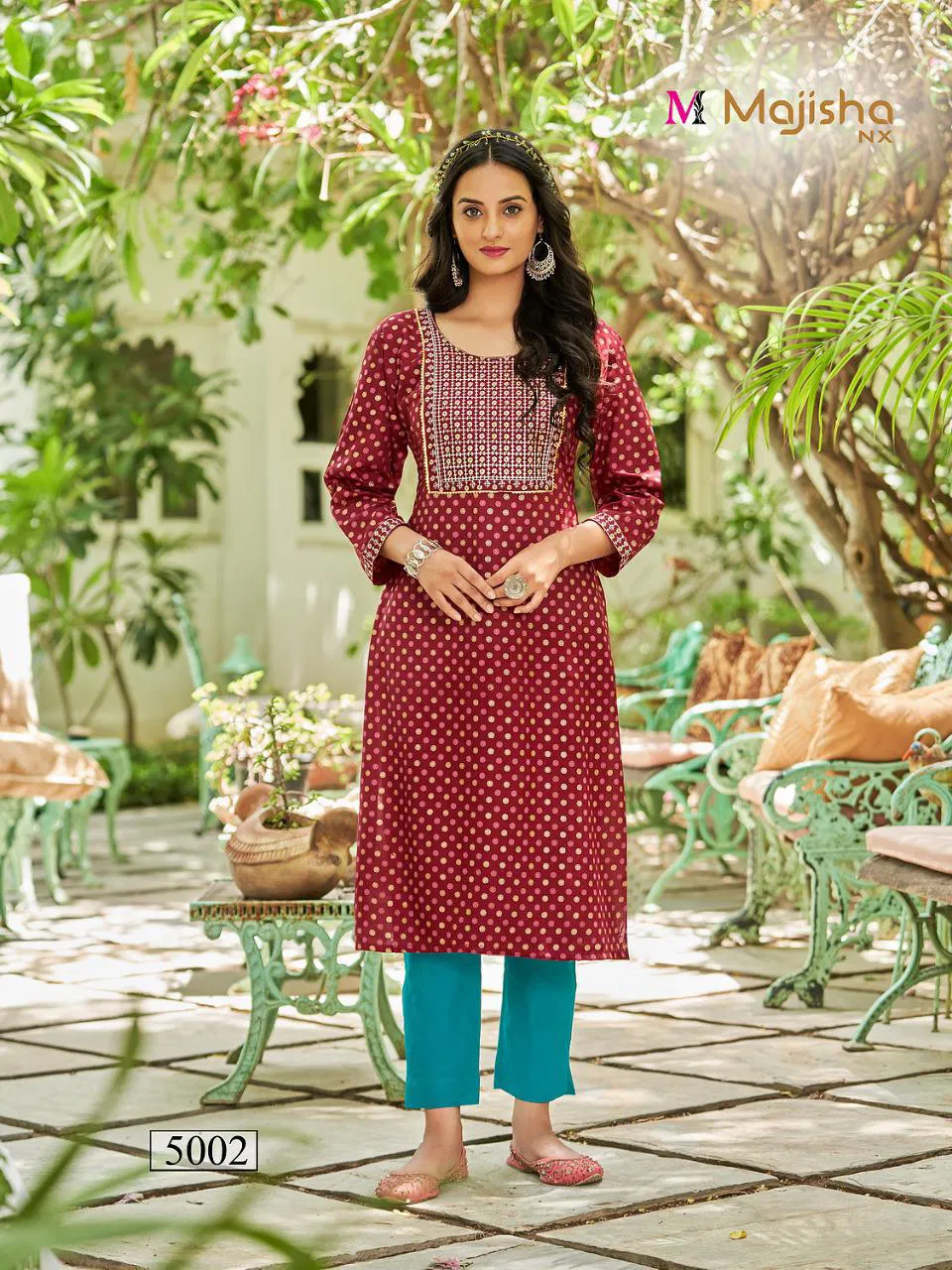 Majisha Nx Poshak 5 Rayon Fancy Exclusive Wear Designer Kurti Collection